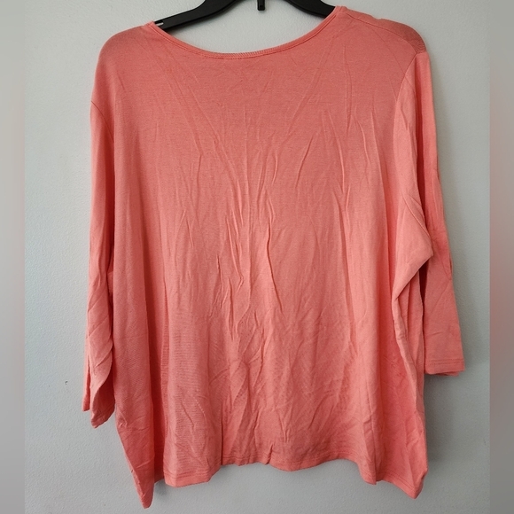 Croft & Barrow Stretch 2X Coral Shirt - Picture 3 of 4